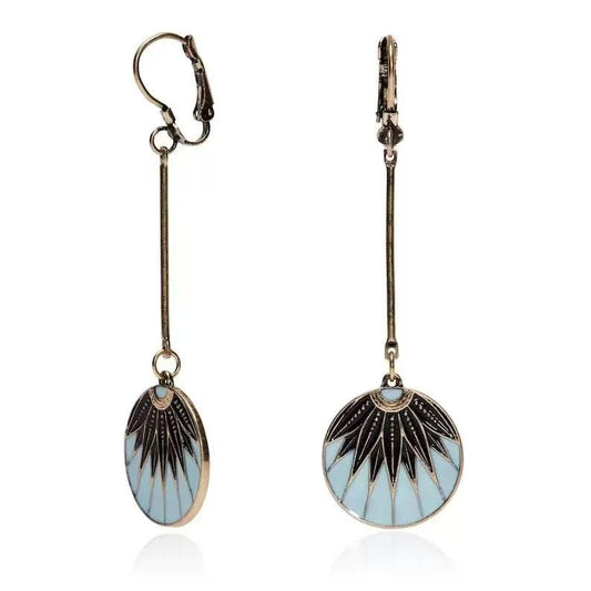 Boho Fan Shape Dangle Earrings for Women Lightweight