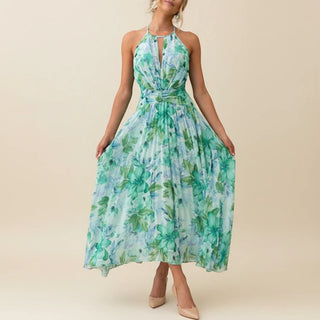 Women's Floral A-Line Maxi Dress