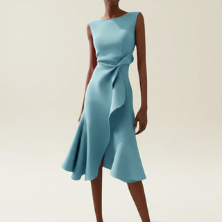 Women's Ruffle A-Line Midi Dress