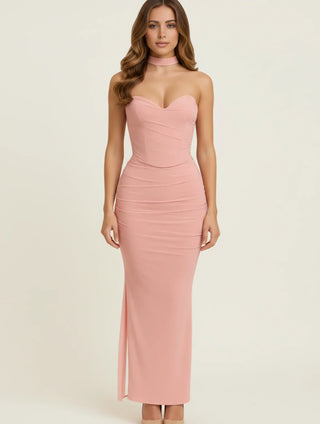 Women's Strapless Evening Maxi Dress