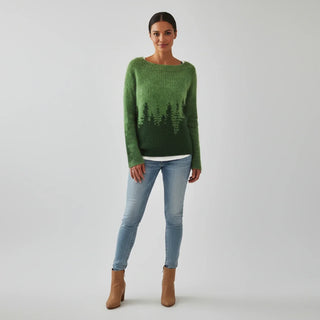 Women's Printed Crewneck Sweater