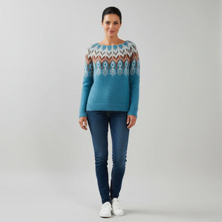 Women's Printed Crewneck Sweater