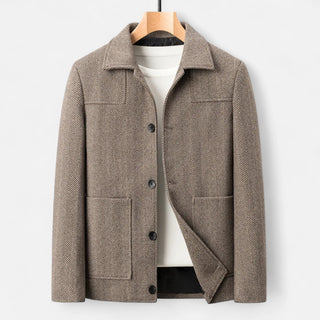 Men's Button-Down Herringbone Jacket