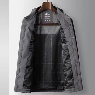 Men's Button-Down Padded Collar Jacket