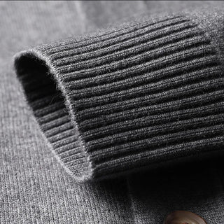 Men's Button-Down Ribbed Knit Sweater