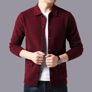 Men's Button-Front Sweater Cardigan