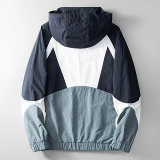 Men's Color Block Hooded Jacket