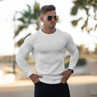 Men's Ribbed Long Sleeve Sweater