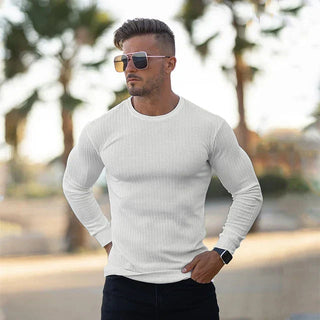 Men's Ribbed Long Sleeve Sweater