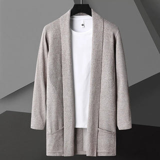 Men's Shawl Collar Open Front Sweater