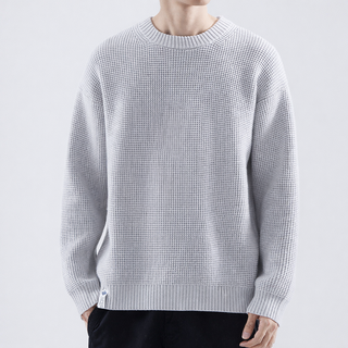 Men's Textured Crew Neck Sweater