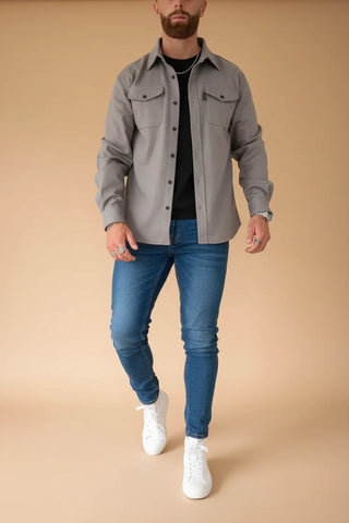 Men's Button-Down Collared Jacket
