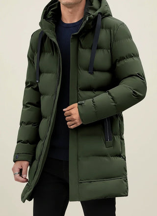 Men's Hooded Long Puffer Winter Jacket