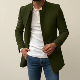 Men's Slim Fit Mandarin Collar Jacket