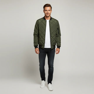 Men's Quilted Bomber Jacket