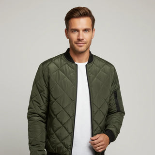 Men's Quilted Bomber Jacket
