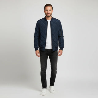 Men's Quilted Bomber Jacket