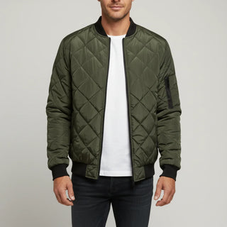 Men's Quilted Bomber Jacket