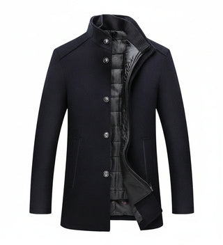 Men's Stand Collar Short Overcoat