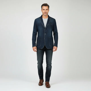 Men's Denim Casual Blazer Jacket