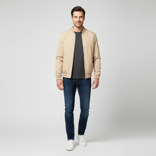 Men's Classic Zip-Up Bomber Jacket