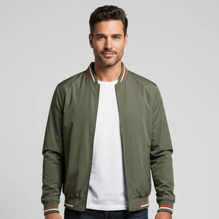 Men's Classic Zip-Up Bomber Jacket
