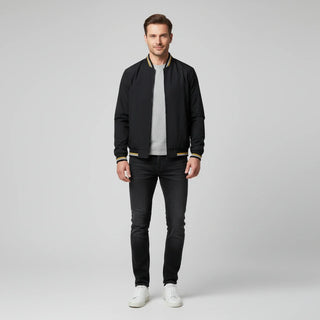 Men's Classic Zip-Up Bomber Jacket