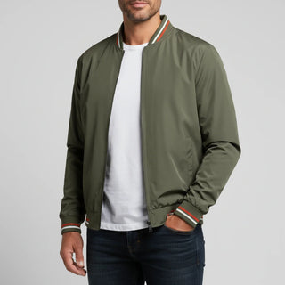 Men's Classic Zip-Up Bomber Jacket