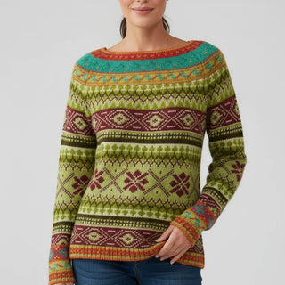 Women's Printed Crewneck Sweater