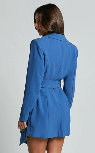 Women's Belted Blazer Mini Dress