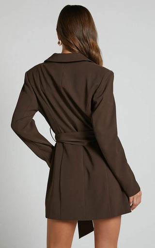 Women's Belted Blazer Mini Dress