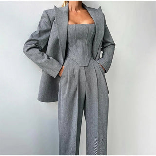 Women's Blazer Pant Suit Set