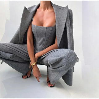 Women's Blazer Pant Suit Set
