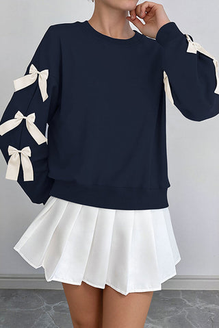 Women's Bow Sleeve Crewneck Sweater