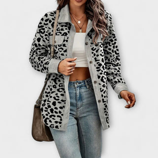 Women's Button-Down Animal Print Shacket