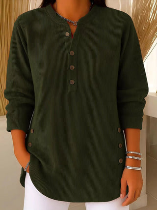 Women's Button-Down Ribbed Knit Sweater Top