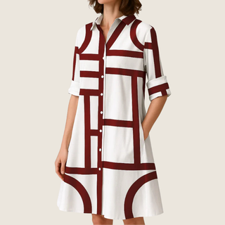 Women's Button-Down Shirt Midi Dress