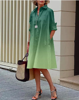 Women's Button-Down Shirt Midi Dress