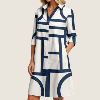 Women's Button-Down Shirt Midi Dress
