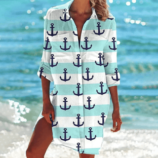 Women's Button-Down Shirt Mini Dress