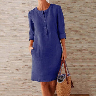 Women's Button-Front Shirt Midi Dress
