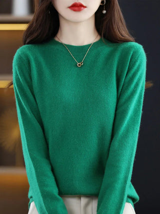 Women's Fitted Crew Neck Sweater