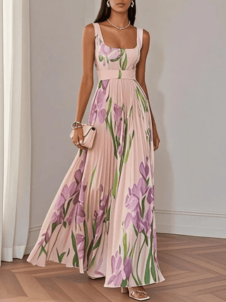 Women's Floral A-Line Maxi Dress