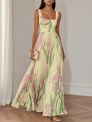 Women's Floral A-Line Maxi Dress