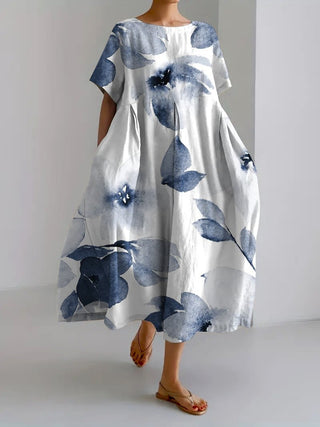 Women's Floral A-Line Midi Dress