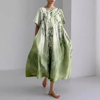 Women's Floral A-Line Midi Dress