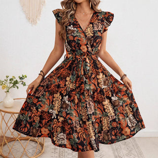 Women's Floral A-Line Mini Dress