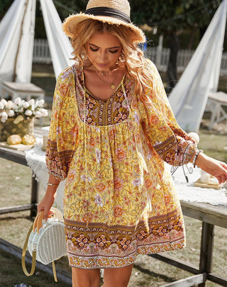 Women's Floral A-Line Mini Dress