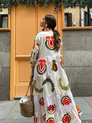 Women's Floral Tiered Maxi Dress