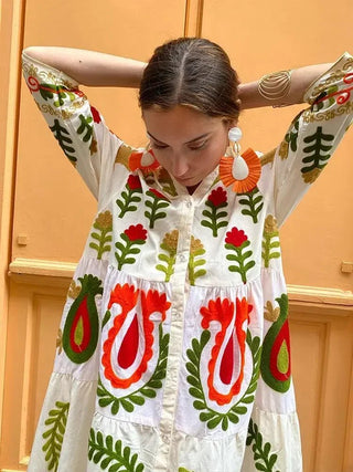 Women's Floral Tiered Maxi Dress